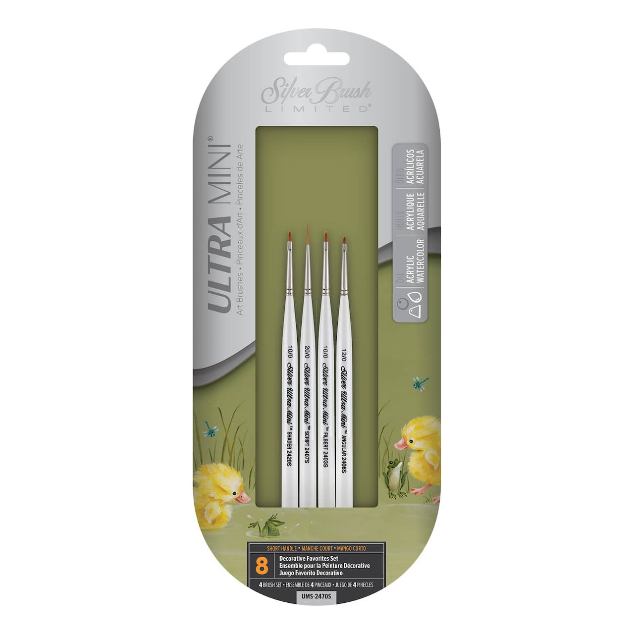 Silver Brush Limited Ultra Mini® Decorative Favorite 4 Brushes Set